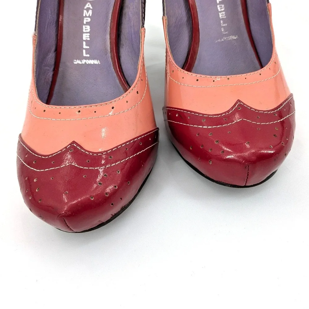 Jeffrey‎ Campbell Colorblock Platform Heels Patent Leather Pumps Size 8